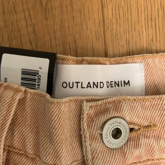 Women's Outland Denim Organic Cotton Dia Jean Shorts in Peachy Keen Size 28 - Picture 2 of 14